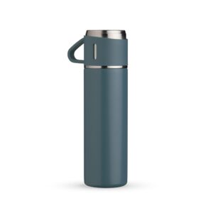 GARRAFA TÉRMICA 450 ML - AZUL / INOX