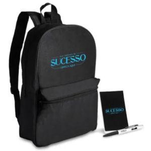 Conj. Mochila, Bloco E Caneta - 3 Pçs