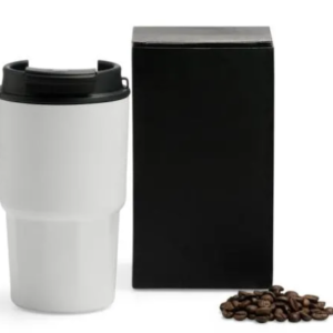 Copo Térmico Em Aço Inox - Branco - 450 Ml